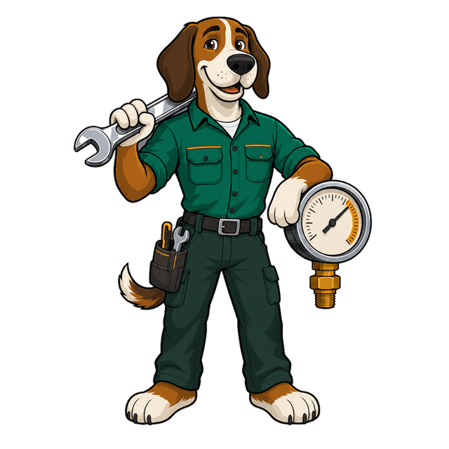 PriceTuneup hound mechanic mascot